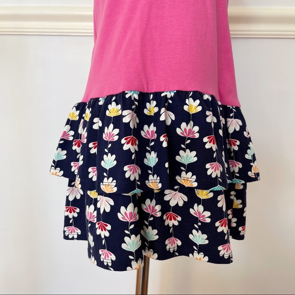 Gymboree Pink Blue Ruffle Short Sleeve Dress 3T - Picture 7 of 12